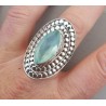Zilveren ring met marquise aqua Chalcedoon verstelbaar