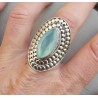 Zilveren ring met marquise aqua Chalcedoon verstelbaar