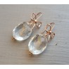 Oorbellen met ovale facet Kristal