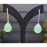 Zilveren oorbellen met appeltjes groene quartz briolet