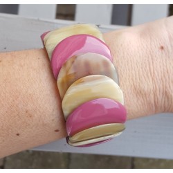 Armband van Buffelhoorn paars gelakt