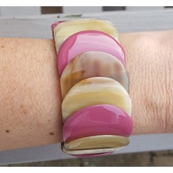 Armband van Buffelhoorn paars gelakt