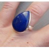 Zilveren ring met druppelvormige Lapis Lazuli maat 17.3