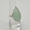 Zilveren ring gezet met aqua Chalcedoon 18 mm