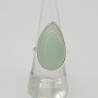 Zilveren ring gezet met aqua Chalcedoon 18 mm