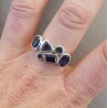 Zilveren ring gezet met Ioliet 16.5 mm