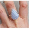 Zilveren ring gezet met blauw Lace Agaat 19