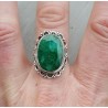 Zilveren ring gezet met Emerald 19 mm