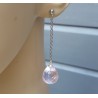 Oorbellen met roze Topaas briolet