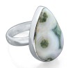 Zilveren edelsteen ring met Oceaan Jaspis maat 17.3 mm
