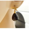 Oorbellen met zeester en zwarte Onyx briolet