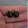 Vergulde losse hanger set met Peridot quartz briolet