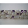 Zilveren edelsteen armband met Amethist en Maansteen