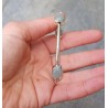 Zilveren armband / bangle gezet met Aquamarijn