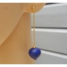 Lange oorbellen met Lapis Lazuli briolet