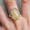 Zilveren ring met ovale gouden Rutielkwarts 19 mm