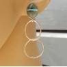 Zilveren oorbellen met blauw Topaas en zilveren ringen