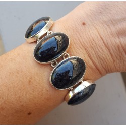 Zilveren armband gezet met Pietersiet