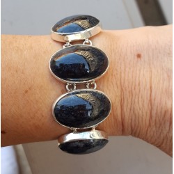 Zilveren armband gezet met Pietersiet