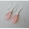 Zilveren oorbellen met roze Chalcedoon oorbellen