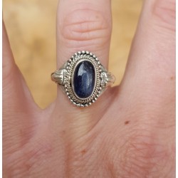Zilveren ring gezet met Kyaniet 17.5 mm