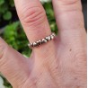 Zilveren ring hartjes verstelbaar