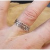 Zilveren ring wave verstelbaar