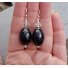 Oorbellen met zwarte Onyx en wit Topaas