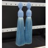 Licht blauwe tassel oorbellen