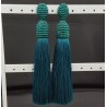 Zeegroene tassel oorbellen