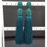 Zeegroene tassel oorbellen