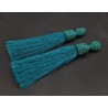 Zeegroene tassel oorbellen