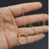 Ketting met circle hanger zilver of goudkleurig