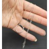 Ketting met circle hanger zilver of goudkleurig