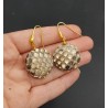 Oorbellen met natural Slangenleer