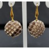 Oorbellen met natural Slangenleer