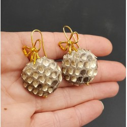 Oorbellen met natural Slangenleer