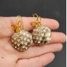 Oorbellen met natural Slangenleer