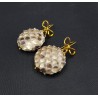 Oorbellen met natural Slangenleer