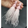 Tassel veren oorbellen roze