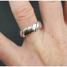 Zilveren band ring verstelbaar