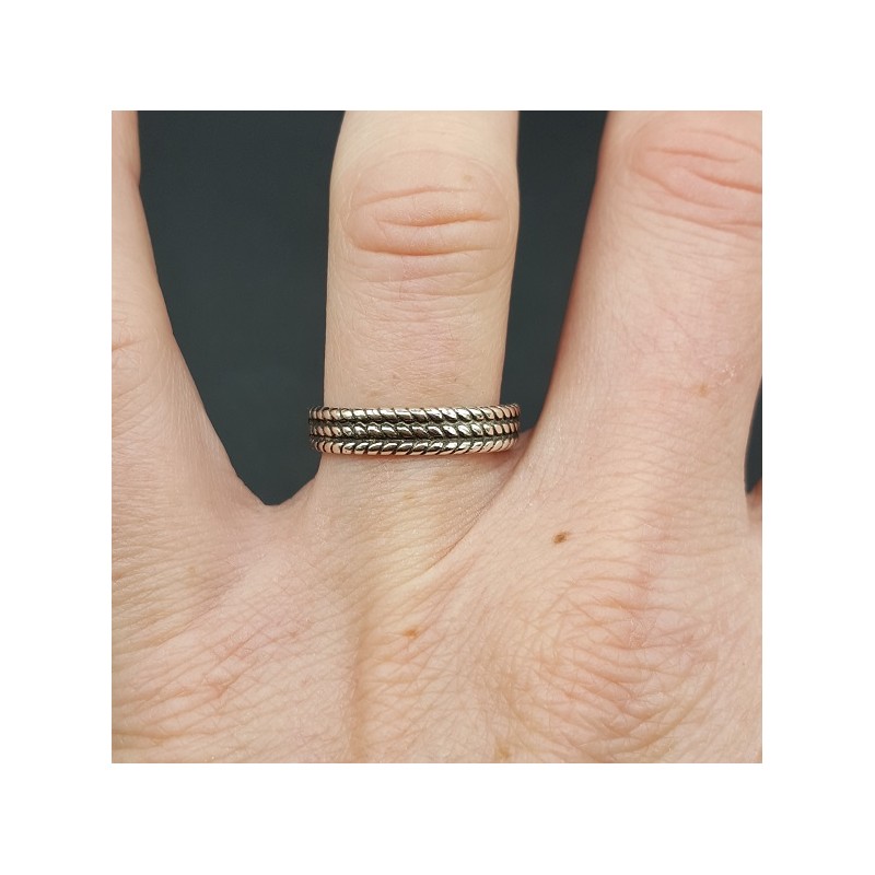 Zilveren band ring verstelbaar