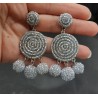 Beaded bead oorbellen zilver