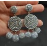 Beaded bead oorbellen zilver
