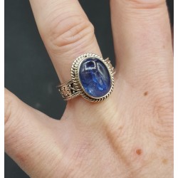 Zilveren ring gezet met Kyaniet 17.3 mm of 18 mm
