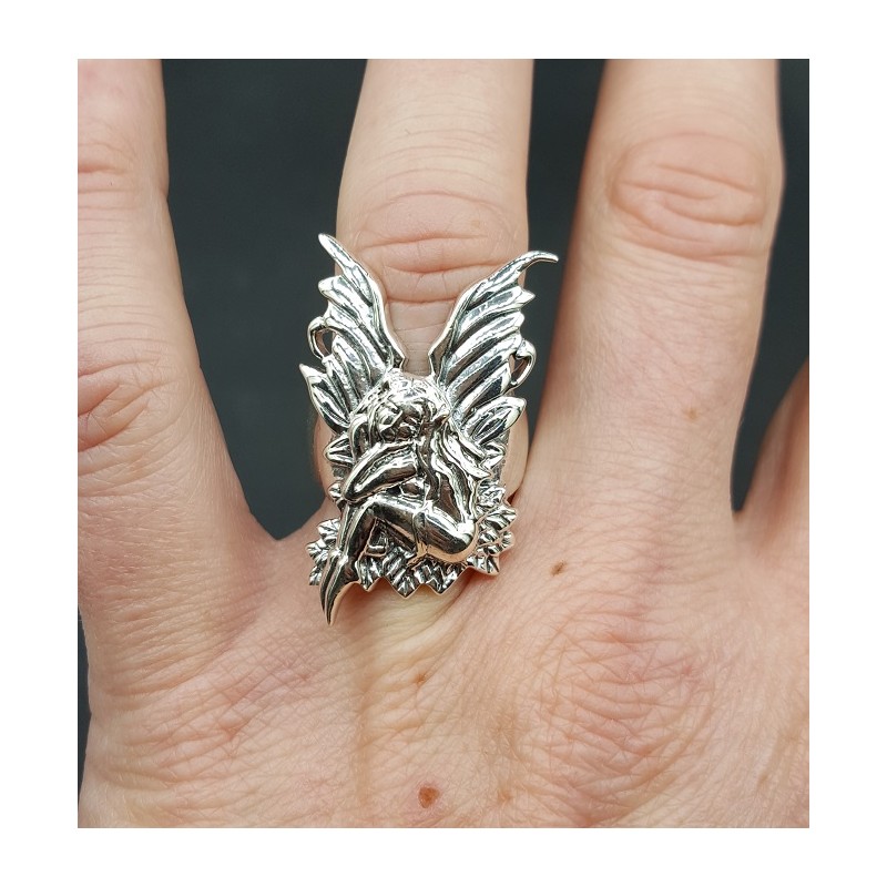 Zilveren ring elf 17 mm