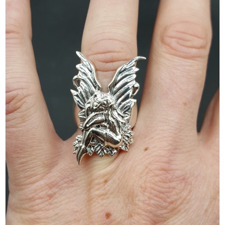 Zilveren ring elf 17 mm