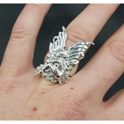 Zilveren ring elf 17 mm