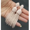 Licht roze tassel oorbellen
