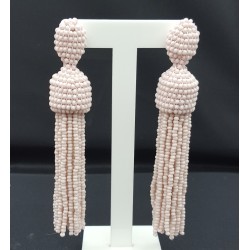 Licht roze tassel oorbellen